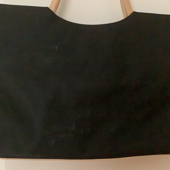 Leonard Drake Black Nylon Tan Shoulder Tote Bag - Picture 3 of 11